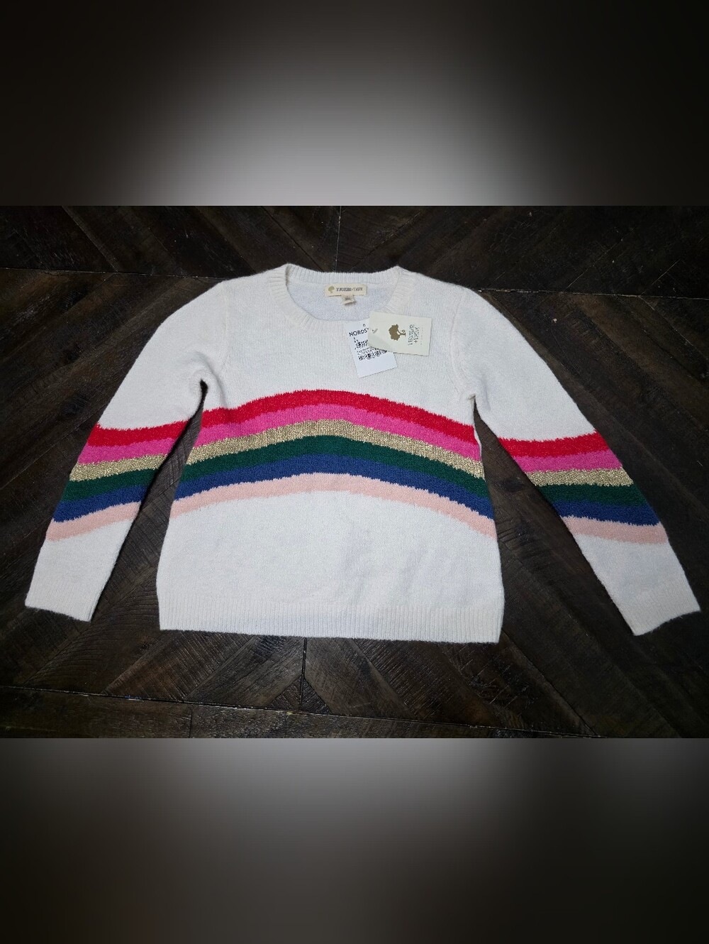 Tucker + Tate Rainbow Stripe Sweater,  Size 4, NWT